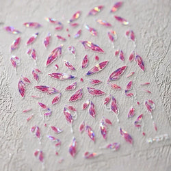 Charming Blue Sparrow Feather Rhinestone Wings Peacock Sparrow Dreamy Jelly Stars Self Adhesive Nail Art Stickers Manicure Decal (ONLINE ORDER ONLY)