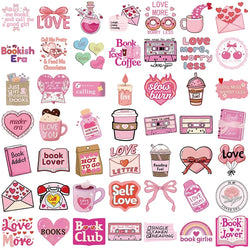 10/30/50PCS Cartoon Pink Love PVC Sticker Aesthetic Children's Stationery Sticky DIY Decoration Scrapbooking School Supplies (Online Order Only)