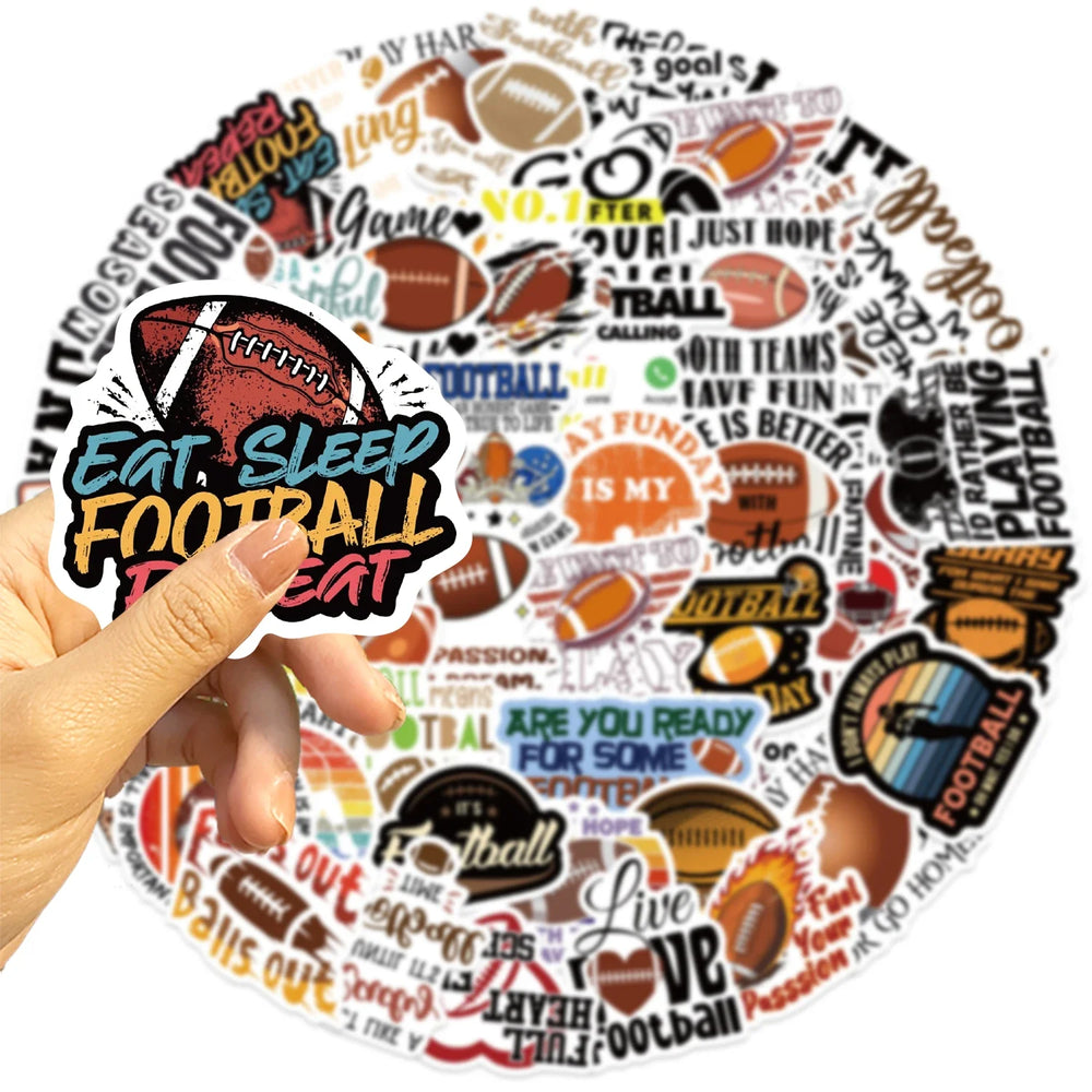 50pcs Football Art Stickers Decals For Mobile Phone Case Luggage Skateboard DIY Decorative Waterproof Sticker (ONLINE ORDER ONLY)