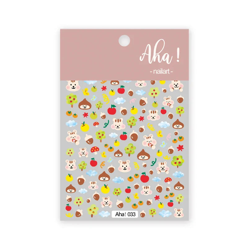 1pc Cute White Cloud Nail Stickers Ultra Thin Nail Art Stickers Self Adhesive Decals Star Moon/Flower/Clouds Kawaii Nail Decals (Online Order Only)