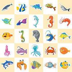10/50Pcs Cartoon Marine Life Fish And Shrimp Sticker For Kids Toys Luggage Laptop Ipad Skateboard Stickers Wholesale (ONLINE ORDER ONLY)