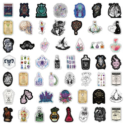 10/30/50/100pcs Gothic Magic Witch Apothecary Stickers Laptop Luggage Skateboard Motorcycle Guitar Phone Cool Sticker Kid Toy (ONLINE ORDER ONLY)