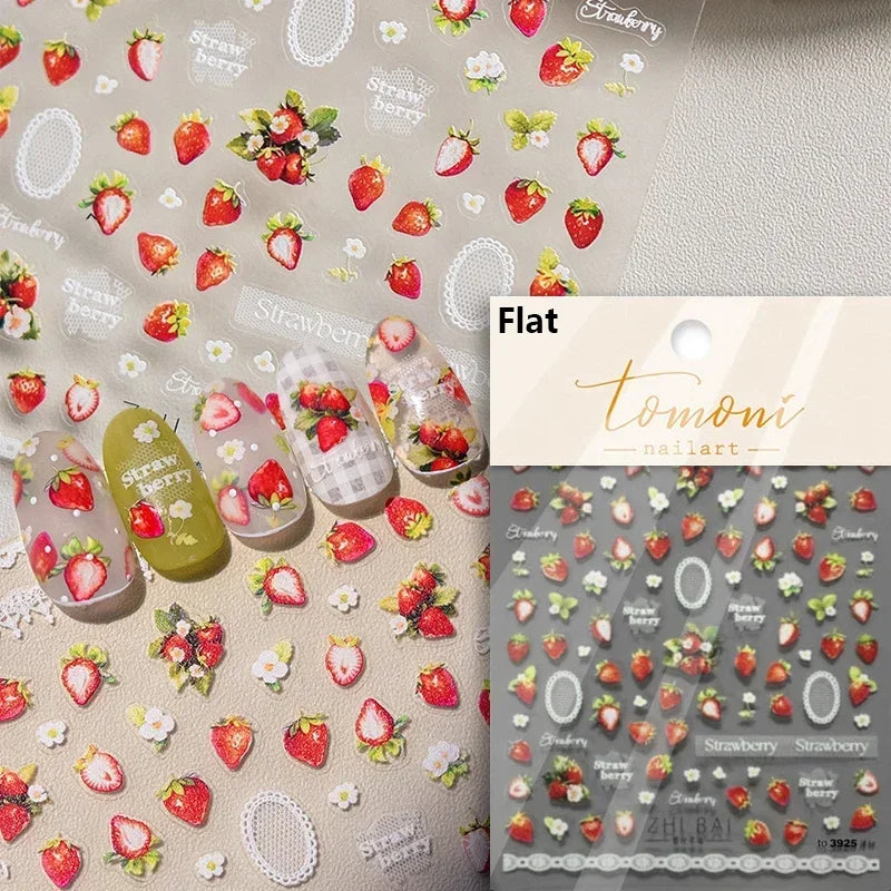 Retro Rose Gold Photo Frame Dried Flower Delicate Totem 3D Self Adhesive Nail Art Stickers 5D Shiny Rhinestone Manicure Decals (ONLINE ORDER ONLY)