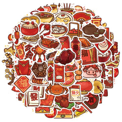 Cartoon Style Stickers for Suitcase Laptop Luggage Phone Car DIY 10/30/80Pcs (ONLINE ORDER ONLY)
