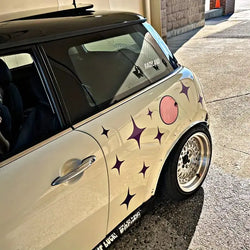60pcs Large Car Sticker Full Of Stars, Star Set, Continuous Bead Star, Four Corner Star, Quadrilateral Star Vinyl Creative (ONLINE ORDER ONLY)