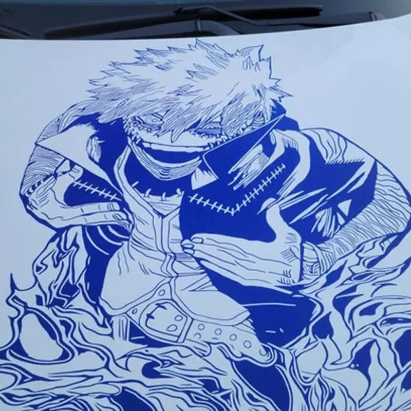 1PCS Large Anime Sticker For Car Hoor Hood External Accessories Die Cutting Waterproof Suntan Prevention Vinyl Decals (ONLINE ORDER ONLY)