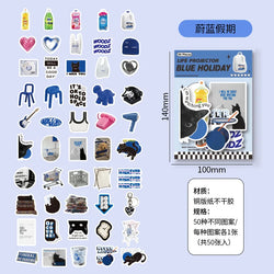 50pcs/lot Korean ins Scrapbook Stickers Life Projector Series Art Craft Sticker Decorative Diary Planner Cute Stationery Sticker (ONLINE ORDER ONLY)