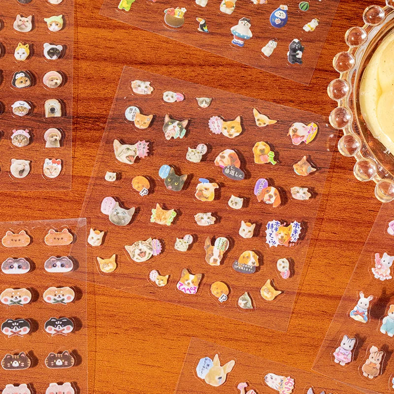 24piece/book Vitality Party Series Cut Film Sticker Book Y2K Journal Handbook Scrapbooking Kawaii Decoration Sticker Gift (ONLINE ORDER ONLY)