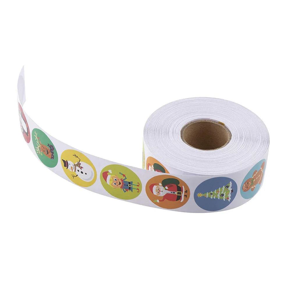 100-500pcs Christmas Sticker 8 Designs Pattern Cartoon Sticker For Kids Toys Christmas Gift Waterproof Adhesive Labels (ONLINE ORDER ONLY)