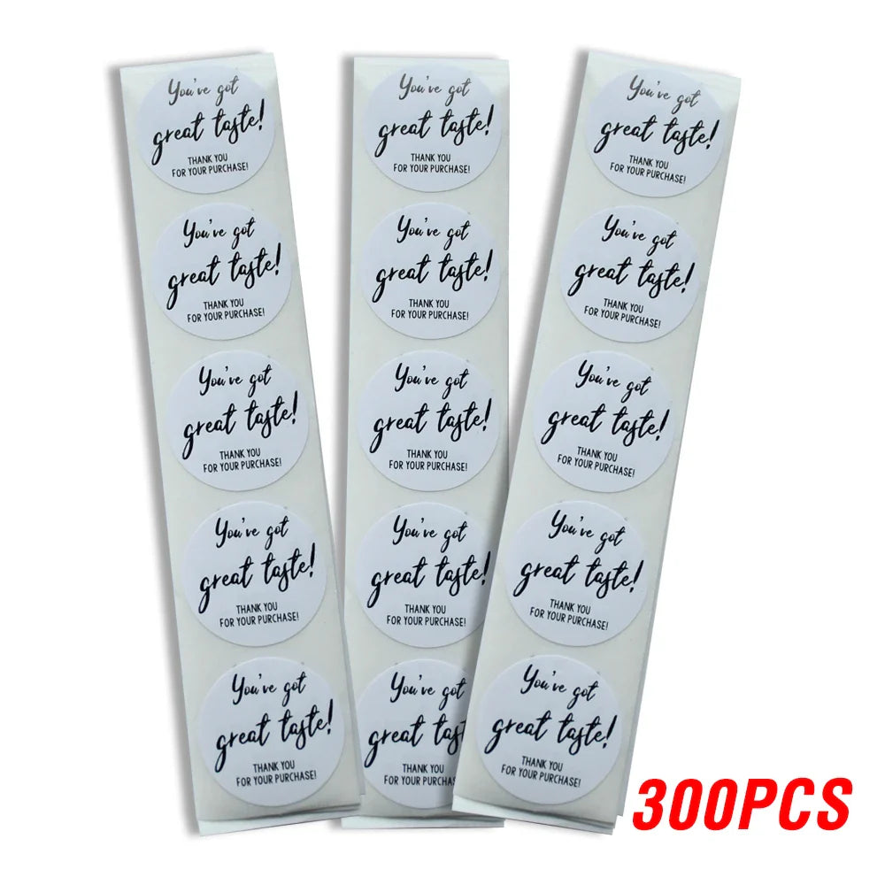 100-500pcs Round Paper Pink Pretty Things Inside Stickers Gold Thank You Stickers For Small Business Packaging Seal Label (ONLINE ORDER ONLY)