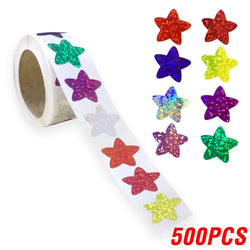 100-500Pcs Holographic Color Gold Star Stickers for Kids Reward Foil Star Stickers Labels for Wall Crafts Classroom Supplies (ONLINE ORDER ONLY)
