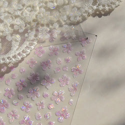 Vigour Crystal Flower Peach Blossom Garden Springtime Petal Self Adhesive Nail Art Stickers Chic Jelly Rhinestone Manicure Decal (ONLINE ORDER ONLY)