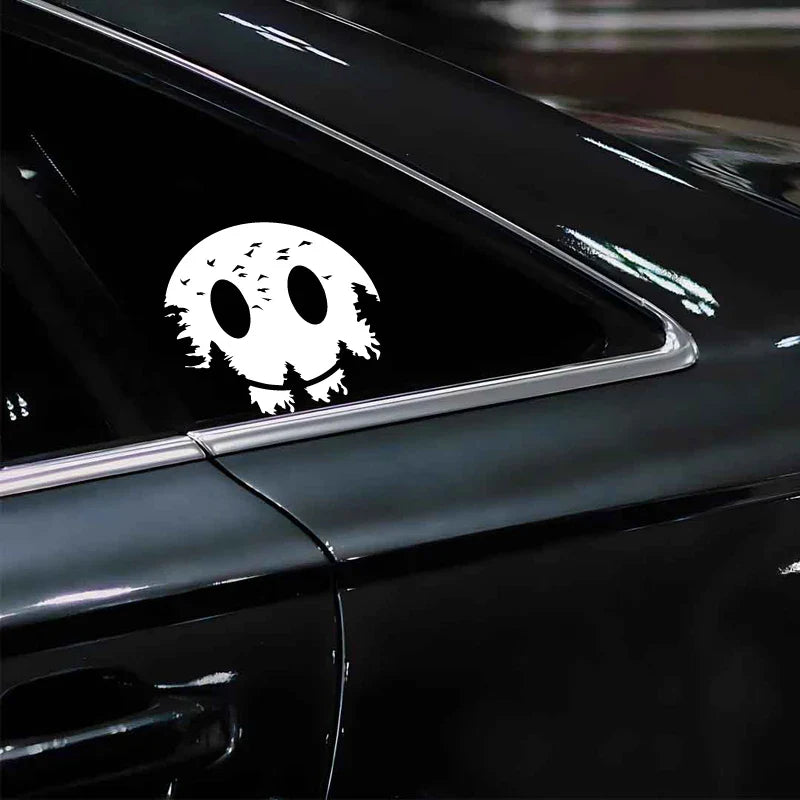 woods and a smiling face like moon stickers,creative decal with high quality Accessories for cars trucks motorcycles &laptops! (ONLINE ORDER ONLY)