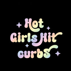 Hot Girls Hit Curbs Humor Car Sticker for Rear Windshield Window Decoration External Accessories Waterproof Vinyl Decals (ONLINE ORDER ONLY)