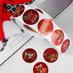 100-500pcs Christmas Gift Box Stickers Package Santa Baking Seal Sticker Handmade Letter Envelope Sealing Labels Decoration (ONLINE ORDER ONLY)