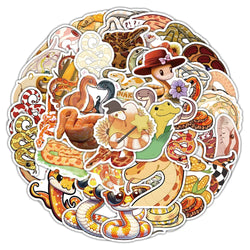 10/30/54PCS Snake Cartoon Stickers Funny Animal Graffiti DIY Toy Luggage Laptop Phone Guitar Bike Skateboard Decals Decoration (Online Order Only)