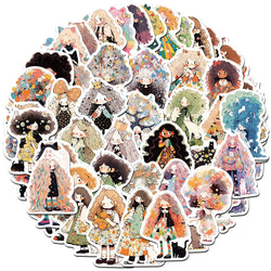 Graffiti Girl Art Stickers for Suitcase, Skateboard, Laptop, Luggage, Phone, Car - 10/30/60pcs (Online Order Only)