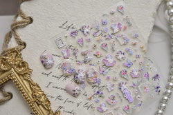 Angel Bowknot Stone Statue Vintage Photo Frame Flower Bed Bouquet Garden Rose Crown Adhesive Nail Art Stickers Manicure Decals (ONLINE ORDER ONLY)