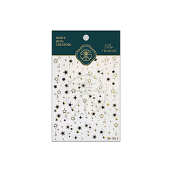 Hollow Out Black Gold Star Starburst Round Dot Night-time Tiny Spot Self Adhesive Nail Art Stickers Manicure Decals Wholesale (ONLINE ORDER ONLY)