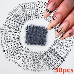 30pcs 3D Daisy Design Nail Art Sticker Set Acrylic Sanding Colorful Floral Decals Self-Adhesive Nail Art Supplies DIY Manicure * (ONLINE ORDER ONLY)