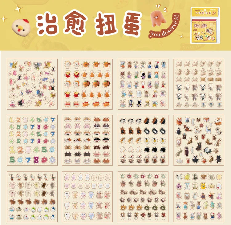 24piece/book Vitality Party Series Cut Film Sticker Book Y2K Journal Handbook Scrapbooking Kawaii Decoration Sticker Gift (ONLINE ORDER ONLY)