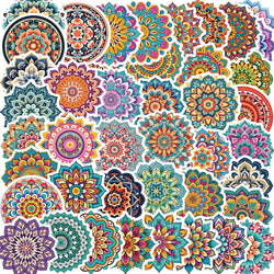 50PCS Colorful Mandala Pattern PVC Stickers for Car Suitcase Car Helmet Luggage Graffiti Sticker For Phone Case Home Decals (Online Order Only)