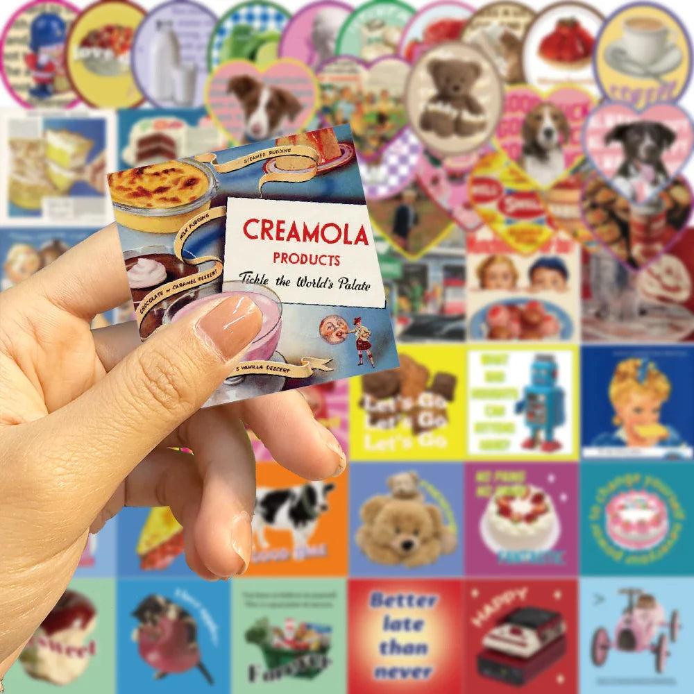 10/25/50pcs American Vintage Sweetheart Sticker Packs (ONLINE ORDER ONLY)