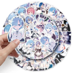 10/30/51PCS Re:Life in a different world from zero Stickers Rem Cartoon Sticker Laptop Phone Guitar Car Bike Skateboard Decals (Online Order Only)