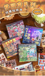 20 Sheets Retro Cut Film Sticker Book Dream Echo Series Y2K Sticker Journal Handbook Scrapbooking Kawaii Decoration Sticker Gift (ONLINE ORDER ONLY)