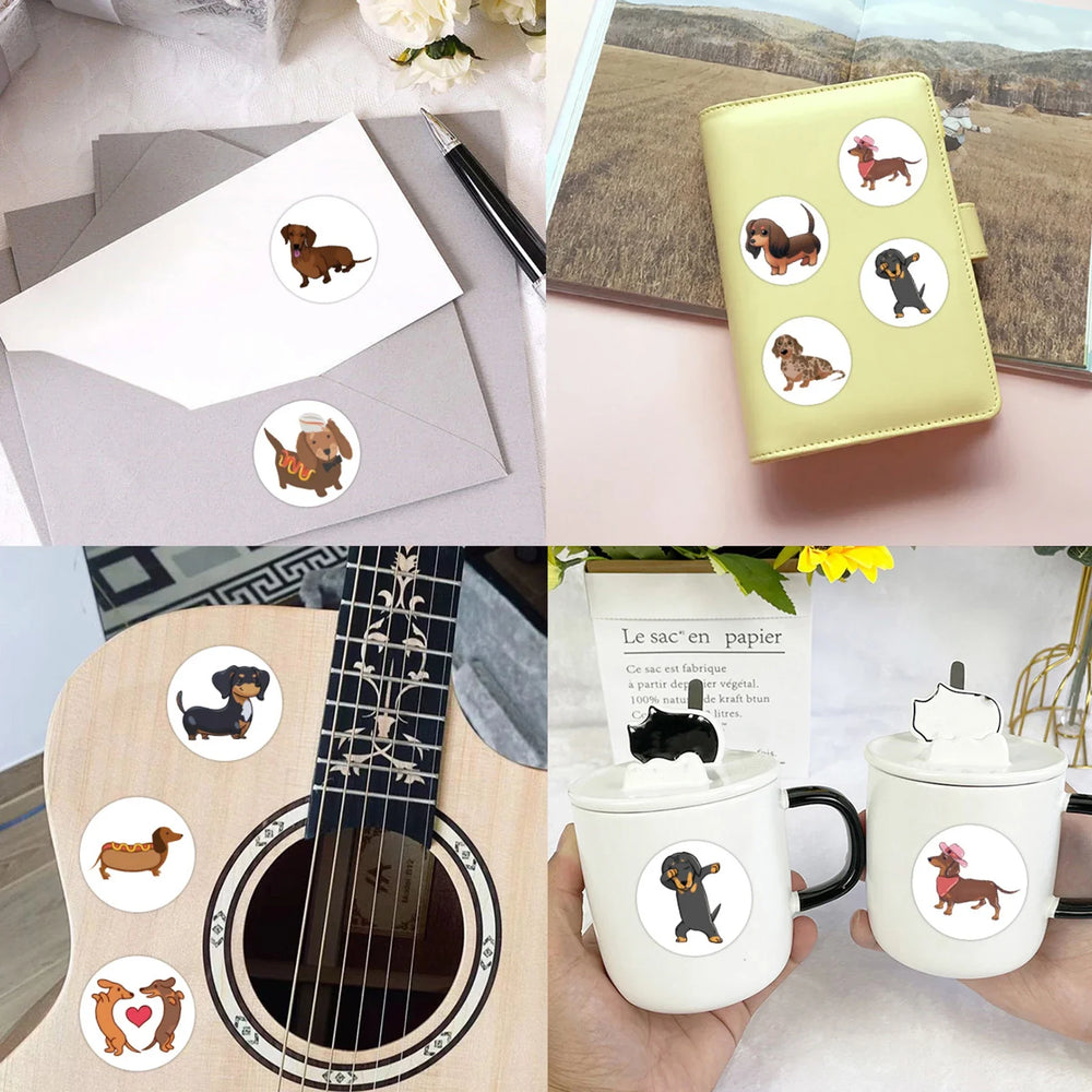 100-500pcs Dog Sticker for On Laptop Suitcase Cute Animal Cartoon Rewards Hand Account Tape Seal Label Stationery Stickers (ONLINE ORDER ONLY)