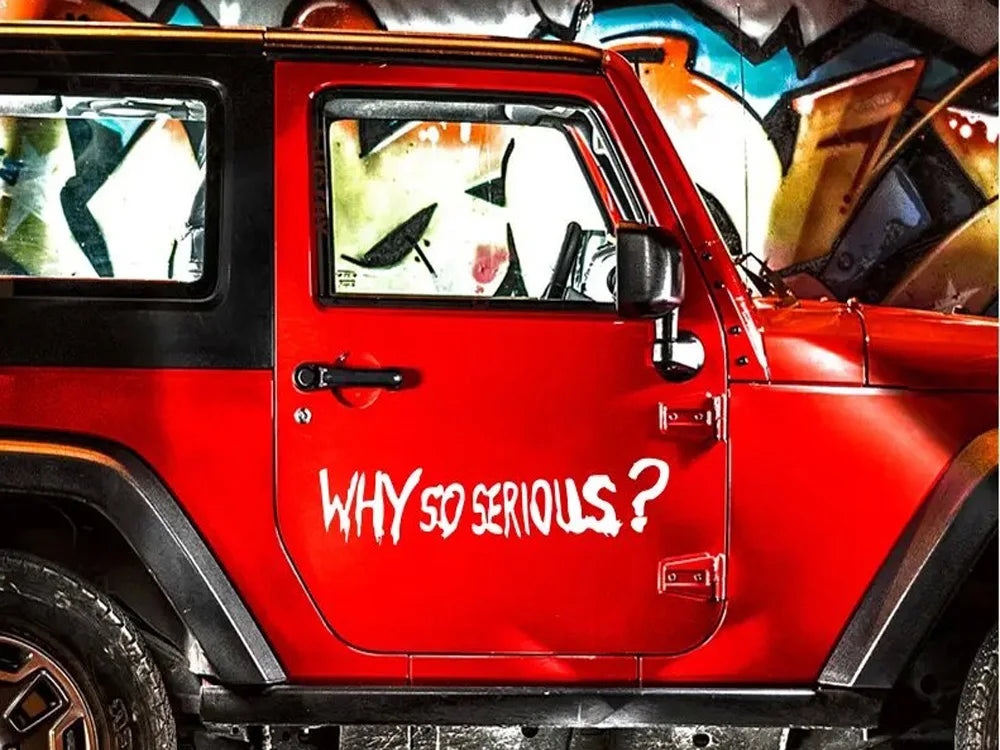 WHY SO SERIOUS Stickers,Fashion Car Body Window Bumper Vinyl Decal,For Cars, Trucks, Walls, Laptops, Windows, Motorcycles, (ONLINE ORDER ONLY)