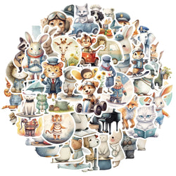Cartoon Animal Fairy Tale Stickers for Snowboard Laptop Luggage Car Fridge (ONLINE ORDER ONLY)