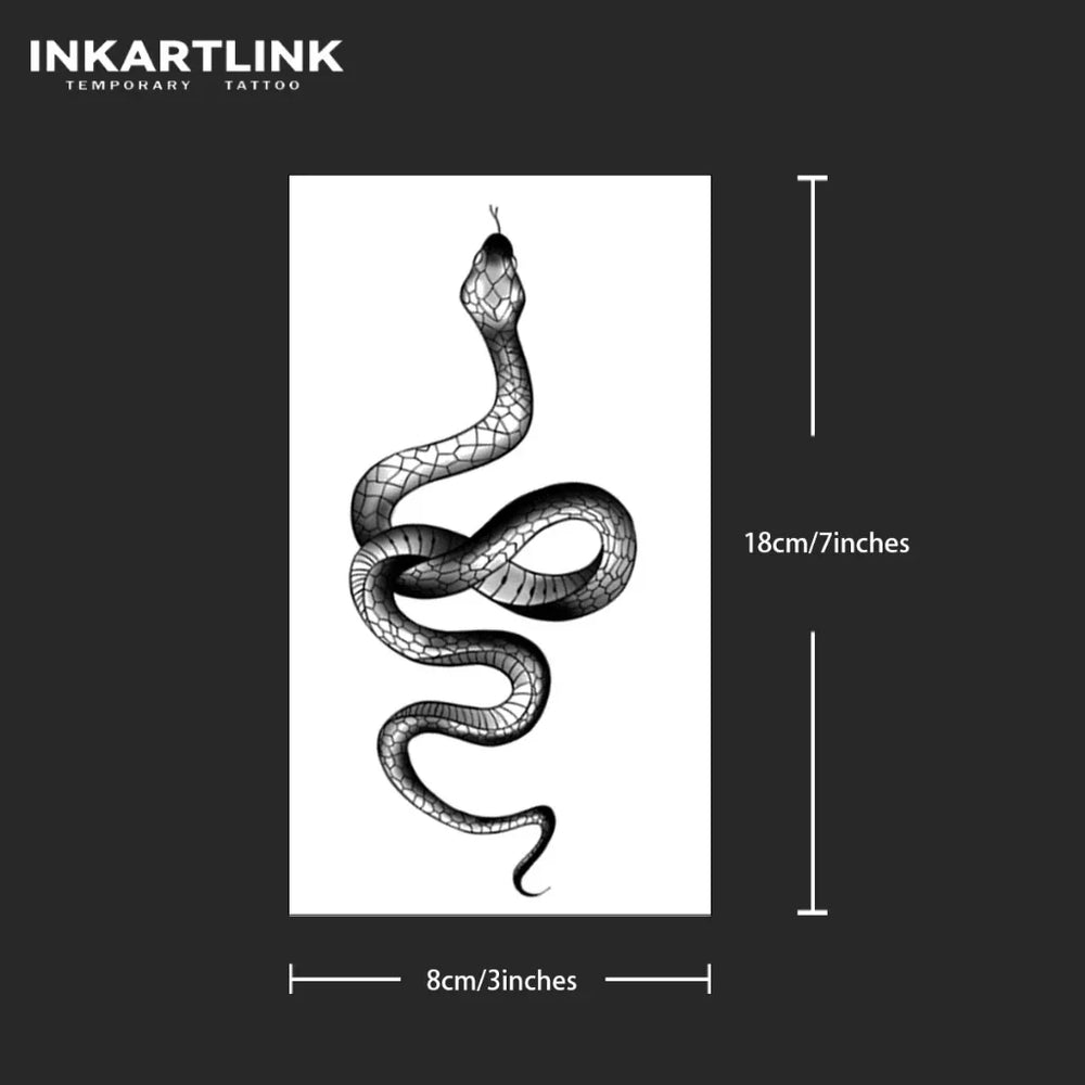 Snake temporary tattoo sticker, waterproof magic tattoo, lasts to 15 days fake tattoo, semi permanent tattoo (ONLINE ORDER ONLY)