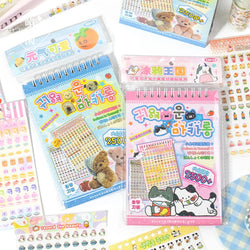 18 Sheets/piece Cute Mini Stickers Decorative Stickers Scrapbooking Laptop DIY Sticker Kids Toy Gift School Stationery (ONLINE ORDER ONLY)