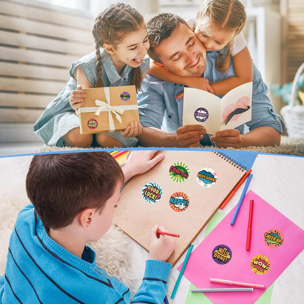 500pcs Cute Reward Stickers Roll with Word Motivational Stickers for School Teacher Kids Student Stationery Stickers Kids (Online Order Only)
