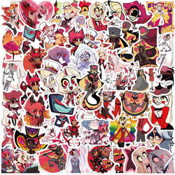 52Pcs Cartoon Animation Stickers Waterproof For Luggage Case Helmet Guitar Bottle Refrigerator Laptop Hell Inn Sticker Wholesale (ONLINE ORDER ONLY)