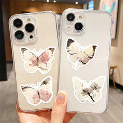 30Pcs Princess Color Aesthetic Butterfly Stickers Pack Phone Case Sticker Journal Accessories Scrapbooking Supplies (ONLINE ORDER ONLY)