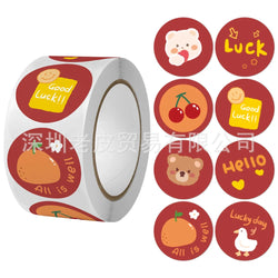 100-500pcs Cute Cartoon Sealing Stickers 1Inch Animal Scrapbook Envelope Gift Decor Labels Children Stationery Sticker (ONLINE ORDER ONLY)
