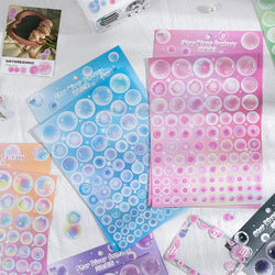 1pcs Cute Colorful Bubble Series Stickers Ins Basis Dot Laser Decoration Sticker Diary Scrapbooking DIY Album Kawaii Stationery (ONLINE ORDER ONLY)