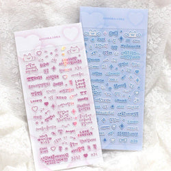 2pcs Cute Korean Alphabet Sticker Scrapbooking Idol DIY Album Decoration Sticker Aesthetic Personalized Ins Kawaii Stationery (ONLINE ORDER ONLY)