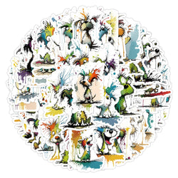 10/30/50PCS Colourful Dog Stickers Cool Graffiti DIY Waterproof Scrapbook Phone Suitcase Luggage Car Kids Sticker Decoration Toy (ONLINE ORDER ONLY)