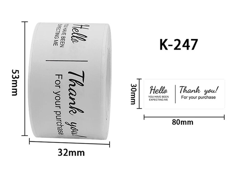 120pcs This Package Nice To Meet You Too Sticker Thank You Small Business Handmade Merchandise Decoration  Seal Label (ONLINE ORDER ONLY)