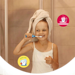 500pcs Cute Cartoon Tooth Stickers Roll Cartoon Graffiti Decal DIY Luggage Laptop Skateboard Bicycle Fridge Stickers Kids Gifts (Online Order Only)