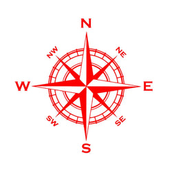 Nautical Compass Car Stickers Outdoor Personality Styling Decoration Laptop Sticker Reflective Rear End Glass Vinyl Decals (ONLINE ORDER ONLY)