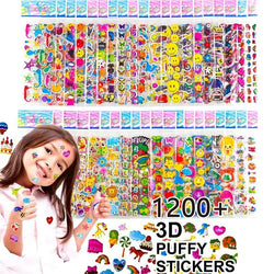 40 Mixed Packs Kids Stickers Puffy Bulk Stickers for Girl Boy Birthday Gift Scrapbooking Animals Cartoon (Online Order Only)