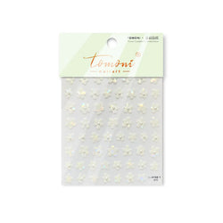 Hot Stamping Laser Silver Pink White Flower Rhinestone Pearl Irregular Petal Adhesive Nail Art Decoration Sticker Manicure Decal (ONLINE ORDER ONLY)