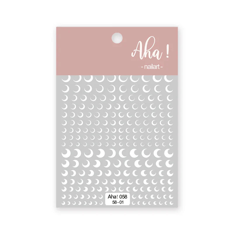 1pc 3D Cloud Moon Design Nail Art Stickers Ultra Thin Self Adhesive Nail Art Decals White Clouds Nail Art Decoration Supplies *N (Online Order Only)