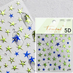 Colorful Rhinestone Laser Star Bronzing Gold Silver Pearl 5D Relief Self Adhesive Nail Art Decoration Sticker 3D Manicure Decals (ONLINE ORDER ONLY)