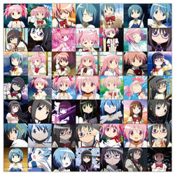 80pcs Puella Magi Madoka Magica Stickers for Luggage, Water Cup, Phone, Laptop, Refrigerator (ONLINE ORDER ONLY)