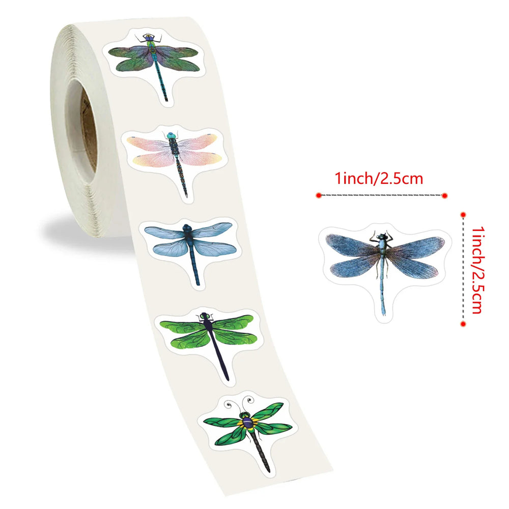 100-500pcs Beautiful Dragonfly Stickers for Notebook Stationery Scrapbook Sticker Aesthetic Scrapbook Material Craft Supplies (Online Order Only)